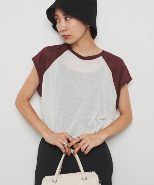 Auntie Rosa Holiday（アンティローザホリデー）の「シアーラグランTEE（Tシャツ/カットソー・レディース・ブラック/レッド/グリーン・FREE）」の3枚目の写真