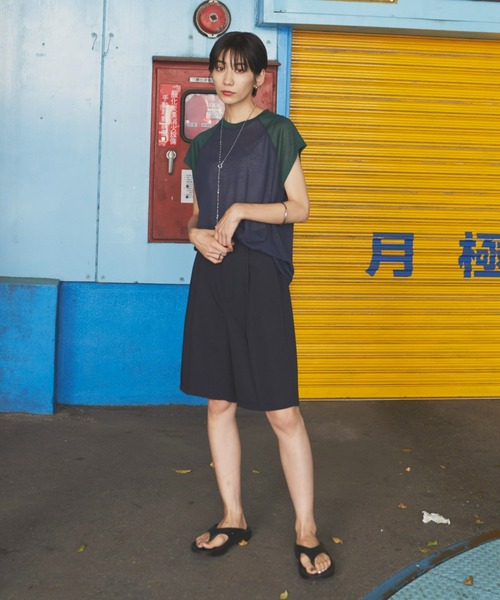 Auntie Rosa Holiday（アンティローザホリデー）の「シアーラグランTEE（Tシャツ/カットソー・レディース・ブラック/レッド/グリーン・FREE）」の9枚目の写真