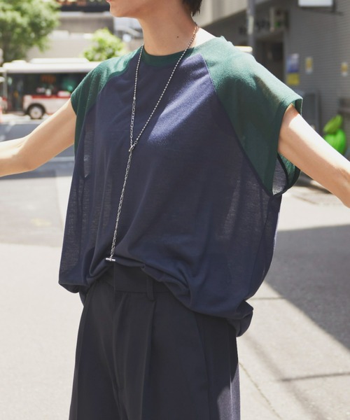 Auntie Rosa Holiday（アンティローザホリデー）の「シアーラグランTEE（Tシャツ/カットソー・レディース・ブラック/レッド/グリーン・FREE）」の10枚目の写真