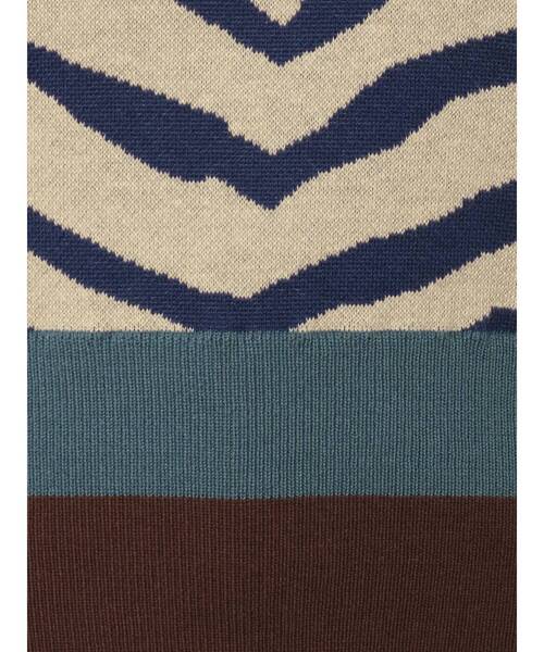 EVRIS（エヴリス）の「パターンミックスジャガードニットベスト（ニット/セーター・レディース・オレンジ/ブルー・FREE）」の10枚目の写真