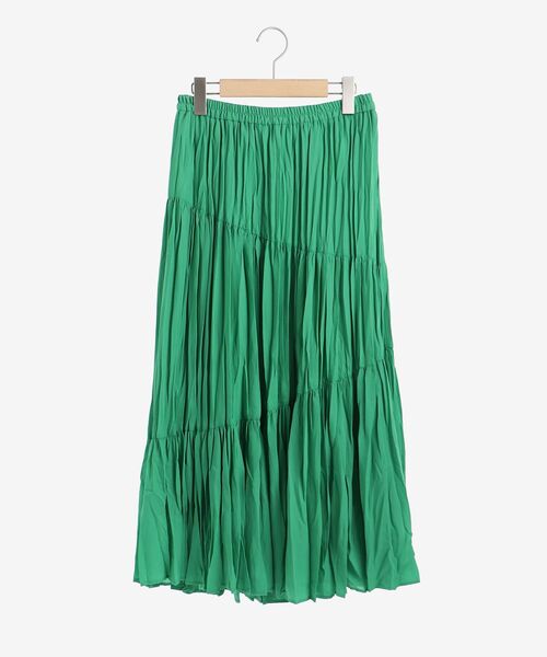 le.coeur blanc（ルクールブラン）の「プリーツティアードロングスカート（スカート・レディース・グリーン/ブラック/アイボリー・38）」の13枚目の写真