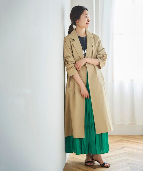 le.coeur blanc（ルクールブラン）の「プリーツティアードロングスカート（スカート・レディース・グリーン/ブラック/アイボリー・38）」の20枚目の写真