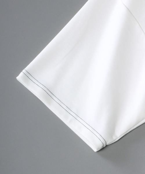 SITRY（シトリー）の「COOL Cardboard wide crew neck pullover/クールダンボール ワイド クルーネック プルオーバー（Tシャツ/カットソー・メンズ・ライトグレー/ブラック/ライトベージュ/マスタード/ホワイト/チャコールグレー/ブルーグリーン/パープル・M/L）」の11枚目の写真