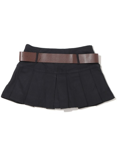 atmos pink（アトモスピンク）の「atmos pink ベルト付き プリーツミニスカート（スカート・レディース・ブラック/ブラウン・S/M）」の17枚目の写真