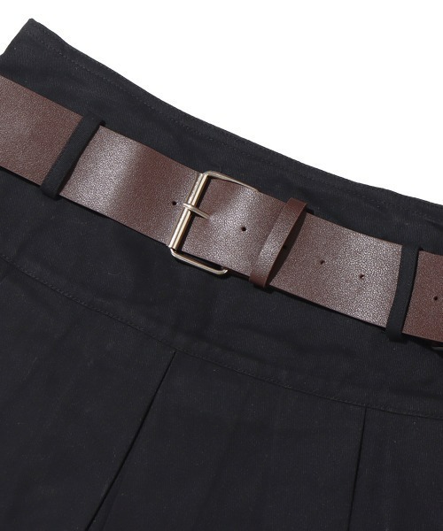 atmos pink（アトモスピンク）の「atmos pink ベルト付き プリーツミニスカート（スカート・レディース・ブラック/ブラウン・S/M）」の18枚目の写真