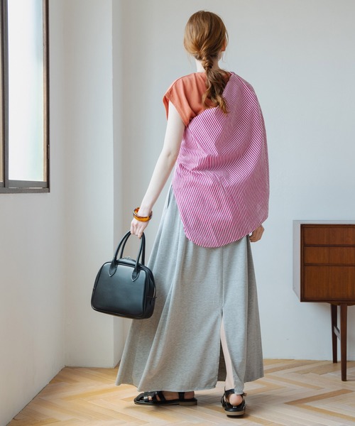 Crisp（クリスプ）の「フレンチポケットTシャツ（Tシャツ/カットソー・レディース・ブラウン/オレンジ/グリーン/アイボリー・FREE）」の7枚目の写真