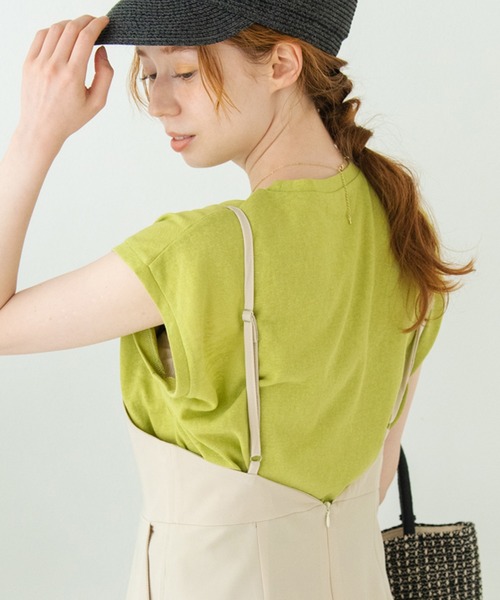 Crisp（クリスプ）の「フレンチポケットTシャツ（Tシャツ/カットソー・レディース・ブラウン/オレンジ/グリーン/アイボリー・FREE）」の22枚目の写真