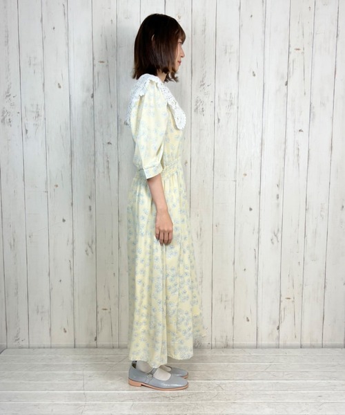 paravion(パラビオン)の「スクエアレース衿ワンピース(ワンピース・レディース・オフホワイト/イエロー・ONESIZE)」の10枚目の写真
