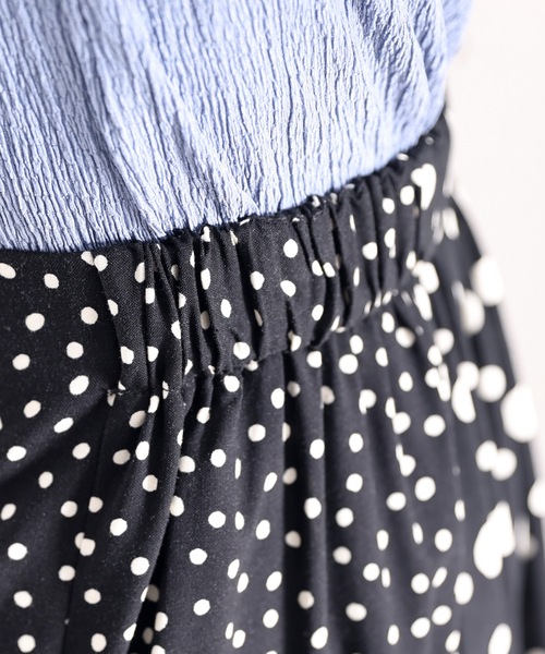 classicalelf（クラシカルエルフ）の「てろんな華奢感。マルチドット&無地パネルセミフレアスカート（スカート・レディース・ブラック/ブラック系その他・MEDIUM/X-LARGE）」の8枚目の写真