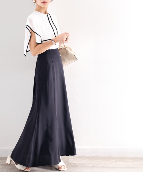 classicalelf（クラシカルエルフ）の「てろんな華奢感。マルチドット&無地パネルセミフレアスカート（スカート・レディース・ブラック/ブラック系その他・MEDIUM/X-LARGE）」の20枚目の写真