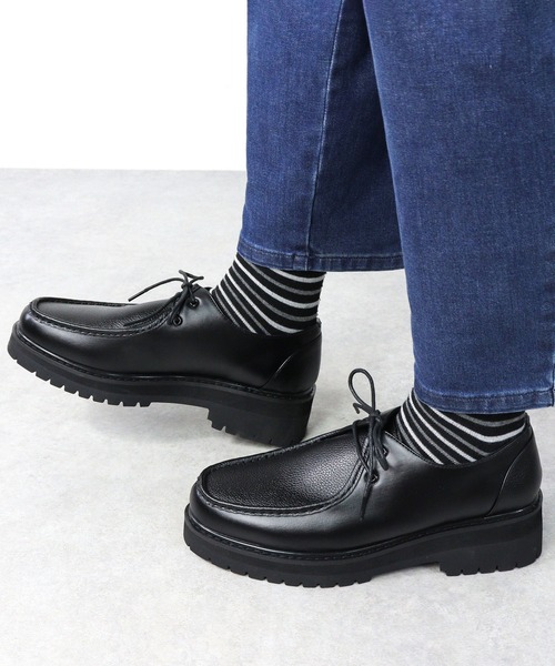 Dedes（デデス）の「Dedes / ボリュームソール チロリアン (6332)　モカシンシューズ（モカシン/デッキシューズ・メンズ・ブラック・44/43/42/41/40）」の6枚目の写真