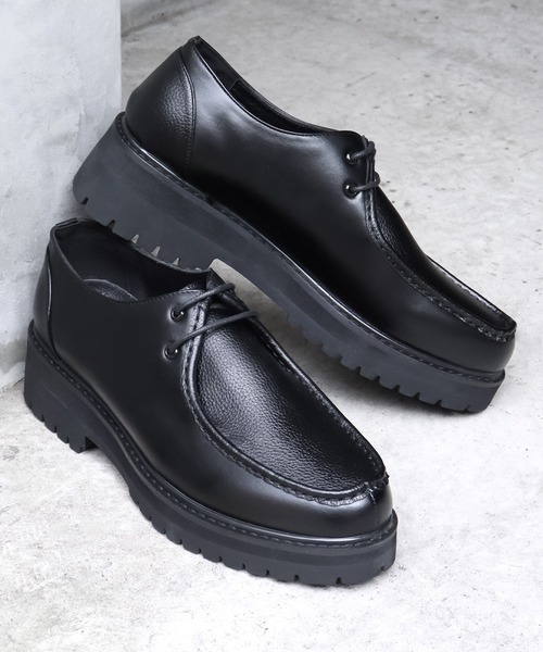 Dedes（デデス）の「Dedes / ボリュームソール チロリアン (6332)　モカシンシューズ（モカシン/デッキシューズ・メンズ・ブラック・44/43/42/41/40）」の5枚目の写真