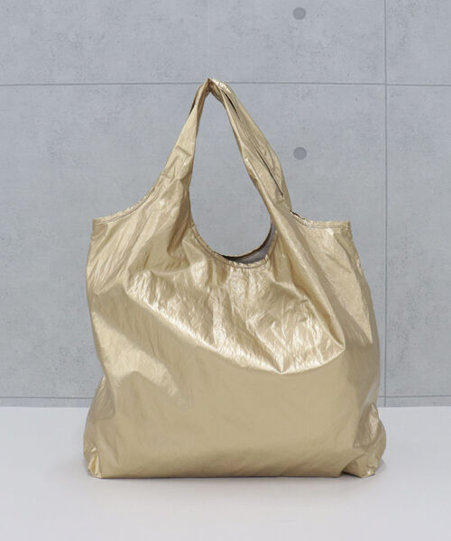 UNIVERSAL OVERALL（ユニバーサルオーバーオール）の「【UNIVERSAL OVERALL/ユニバーサルオーバーオール】ポケッタブル メタルトートバッグ（トートバッグ・レディース・ブラック/シルバー/ゴールド・FREE）」の9枚目の写真