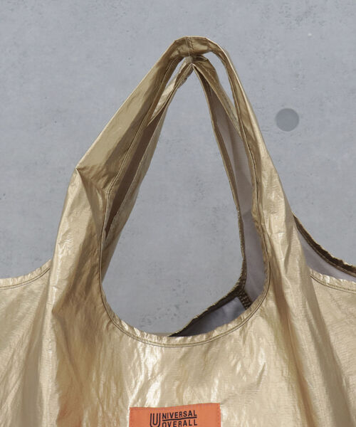 UNIVERSAL OVERALL（ユニバーサルオーバーオール）の「【UNIVERSAL OVERALL/ユニバーサルオーバーオール】ポケッタブル メタルトートバッグ（トートバッグ・レディース・ブラック/シルバー/ゴールド・FREE）」の7枚目の写真