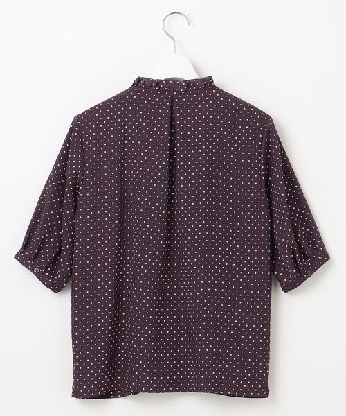 J.PRESS(ジェイプレス)の「【洗える】 ドットプリント フリル衿 カットソー(Tシャツ/カットソー・レディース・ブラック系5/ライトグレー系5/パープル系5・MEDIUM/LARGE)」の13枚目の写真