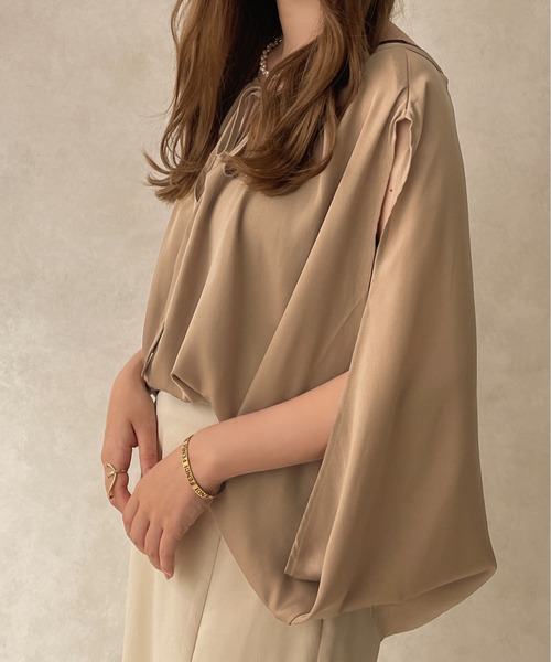 apres jour clair（アプレジュールクレア）の「【apres jour clair】スリットデザインブラウス【ZOZOTOWN限定アイテム】（シャツ/ブラウス・レディース・ベージュ/アイボリー・X-LARGE/フリー）」の13枚目の写真