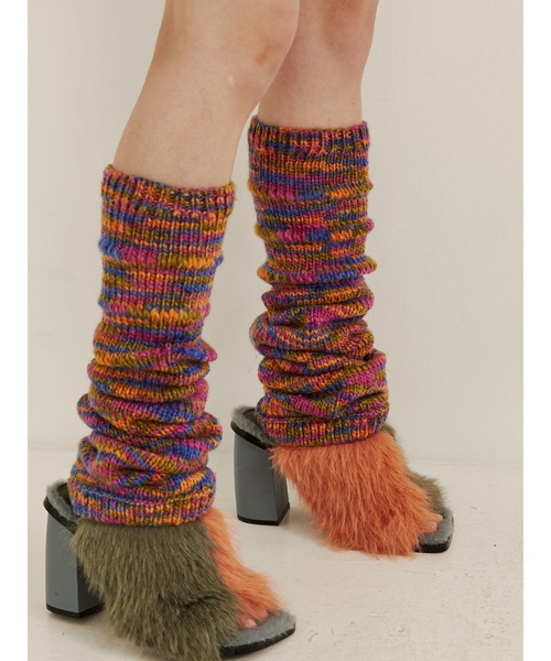 PAMEO POSE(パメオポーズ)の「※ドロップ 表示禁止 Fancy Leg Warmers(ソックス/靴下・レディース・ブラック/オレンジ/ブルー・FREE)」の12枚目の写真