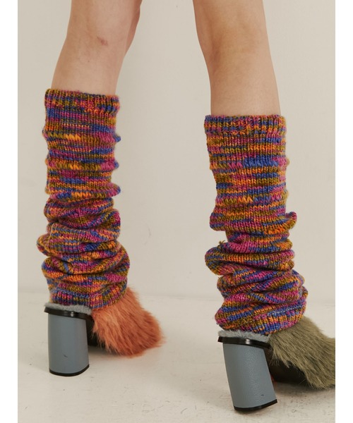 PAMEO POSE(パメオポーズ)の「※ドロップ 表示禁止 Fancy Leg Warmers(ソックス/靴下・レディース・ブラック/オレンジ/ブルー・FREE)」の6枚目の写真