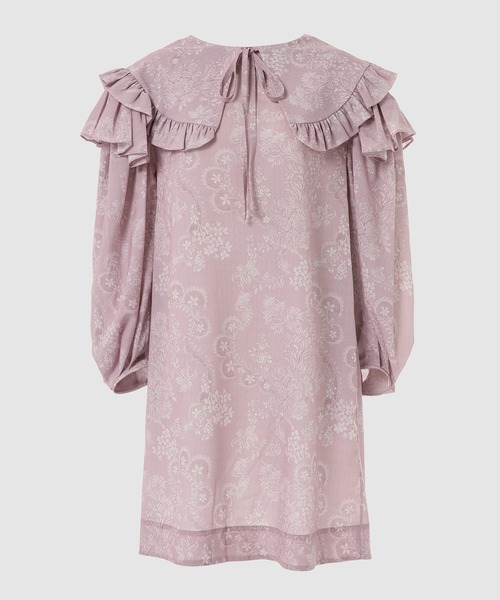 Simone Rocha（シモーネロシャ）の「SIGNATURE SLEEVE FRILL COLLAR SLIP BACK DRESS（ドレス・レディース・ライラック・4/6）」の6枚目の写真