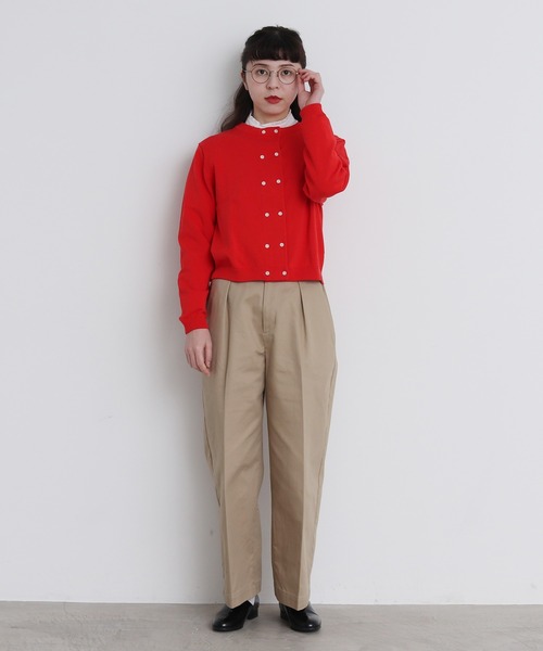 CHILD WOMAN(チャイルドウーマン)の「無地/ストライプ スタンドカラーシャツ(シャツ/ブラウス・レディース・ホワイト/ネイビー/ブラック・FREE)」の14枚目の写真