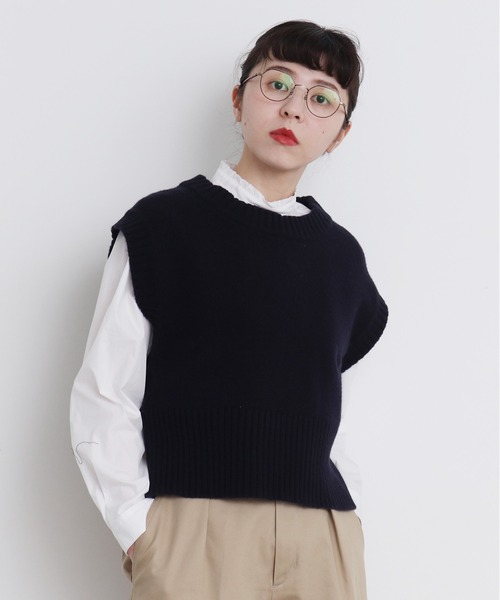 CHILD WOMAN(チャイルドウーマン)の「無地/ストライプ スタンドカラーシャツ(シャツ/ブラウス・レディース・ホワイト/ネイビー/ブラック・FREE)」の15枚目の写真