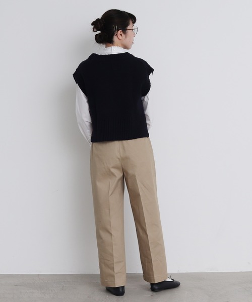 CHILD WOMAN(チャイルドウーマン)の「無地/ストライプ スタンドカラーシャツ(シャツ/ブラウス・レディース・ホワイト/ネイビー/ブラック・FREE)」の17枚目の写真