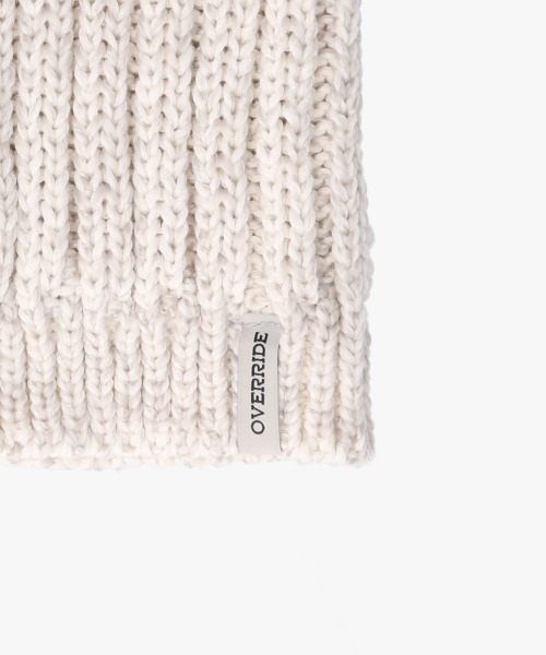 OVERRIDE（オーバーライド）の「OVERRIDE  KNIT MIX CAT BEANIE 猫耳ビーニー / オーバーライド（ニットキャップ/ビーニー・レディース・ホワイト系/ブラック系/ライトグレー/ピンク系/ライトブルー/ブラウン/ブラック/ブラック系2/レッド/マスタード・57~59cm）」の22枚目の写真