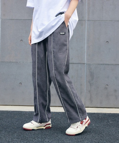Ressaca(レサーカ)の「コーデュロイ パイピング ルーズトラックパンツ(その他パンツ・メンズ・ブラック/カーキ/グレー・M/L/XL/XXL)」の1枚目の写真
