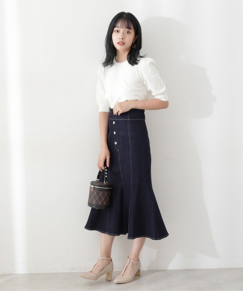 PROPORTION BODY DRESSING（プロポーションボディドレッシング）の「クラシカルパールニット / 1212270804（ニット/セーター・レディース・ダークグレー/ホワイト系その他/グリーン・FREE）」の8枚目の写真