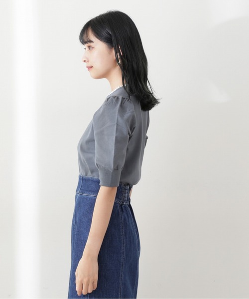 PROPORTION BODY DRESSING（プロポーションボディドレッシング）の「クラシカルパールニット / 1212270804（ニット/セーター・レディース・ダークグレー/ホワイト系その他/グリーン・FREE）」の4枚目の写真