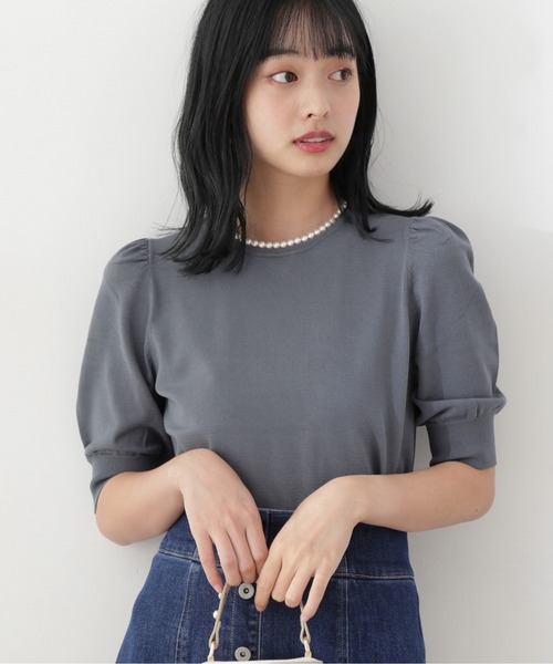 PROPORTION BODY DRESSING（プロポーションボディドレッシング）の「クラシカルパールニット / 1212270804（ニット/セーター・レディース・ダークグレー/ホワイト系その他/グリーン・FREE）」の6枚目の写真