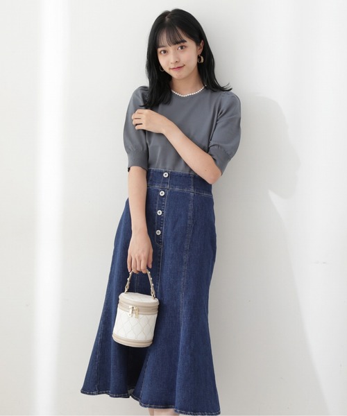 PROPORTION BODY DRESSING（プロポーションボディドレッシング）の「クラシカルパールニット / 1212270804（ニット/セーター・レディース・ダークグレー/ホワイト系その他/グリーン・FREE）」の7枚目の写真