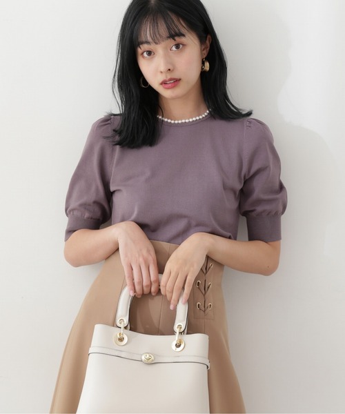 PROPORTION BODY DRESSING（プロポーションボディドレッシング）の「クラシカルパールニット / 1212270804（ニット/セーター・レディース・ダークグレー/ホワイト系その他/グリーン・FREE）」の10枚目の写真