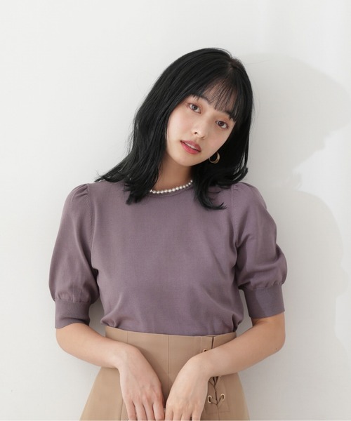 PROPORTION BODY DRESSING（プロポーションボディドレッシング）の「クラシカルパールニット / 1212270804（ニット/セーター・レディース・ダークグレー/ホワイト系その他/グリーン・FREE）」の11枚目の写真