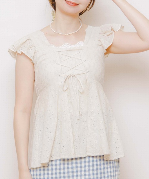 flower（フラワー）の「レースアップビスチェ（ベスト・レディース・イエロー/ブラック・FREE）」の2枚目の写真