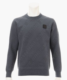 BRIEFING | 【ブリーフィングゴルフ】SH MENS BIAS LOGO CREW NECK KNIT/SH メンズ バイアスロゴ クルーネックニット(ニット/セーター)
