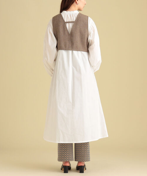 Ray BEAMS（レイビームス）の「Ray BEAMS / ベスト セット ギャザー ワンピース（ワンピース・レディース・ホワイト/ブラック・ONE SIZE）」の12枚目の写真