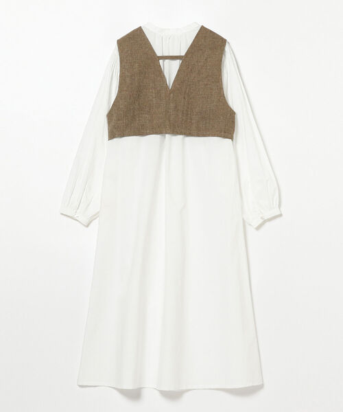 Ray BEAMS（レイビームス）の「Ray BEAMS / ベスト セット ギャザー ワンピース（ワンピース・レディース・ホワイト/ブラック・ONE SIZE）」の21枚目の写真