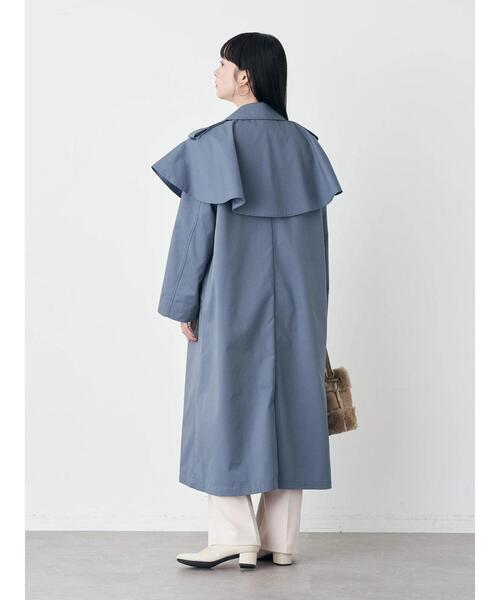 earth music&ecology（アースミュージックアンドエコロジー）の「2WAYケープステンカラーコート（ステンカラーコート・レディース・ベージュ/キャメル/ブルー・FREE）」の18枚目の写真