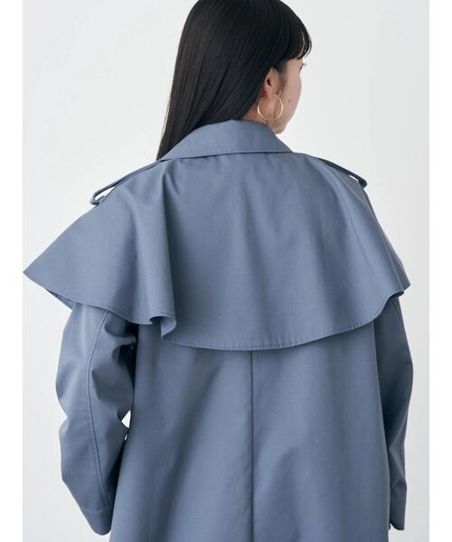 earth music&ecology（アースミュージックアンドエコロジー）の「2WAYケープステンカラーコート（ステンカラーコート・レディース・ベージュ/キャメル/ブルー・FREE）」の21枚目の写真