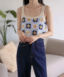 UNE MANSION | フラワー編みキャミソール(ベスト)