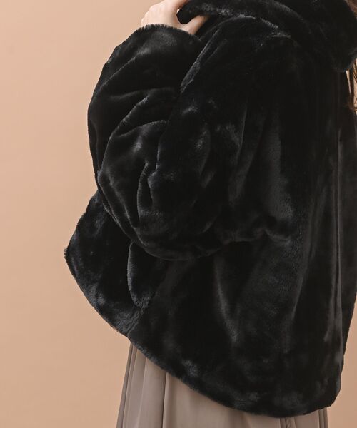 rps(アールピーエス)の「フェイクファーショールカラーショートジャケット(その他アウター・レディース・ブラック/アイボリー/モカ/グレイッシュベージュ・M/フリー)」の18枚目の写真