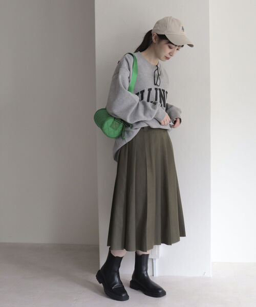 UNIVERSAL OVERALL（ユニバーサルオーバーオール）の「【UNIVERSAL OVERALL/ユニバーサルオーバーオール】ILLINOIS SWEAT P/O　イリノイ ロゴスウェット（スウェット・レディース・ライトグレー/ネイビー/オフホワイト・M）」の18枚目の写真