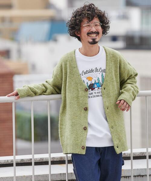 coen（コーエン）の「[洗える]シャギーニットカーディガン（カーディガン/ボレロ・メンズ・ダークブラウン/グレー/コバルトブルー/ライム/ブラック/イエロー・MEDIUM/LARGE/X-LARGE/SMALL）」の11枚目の写真