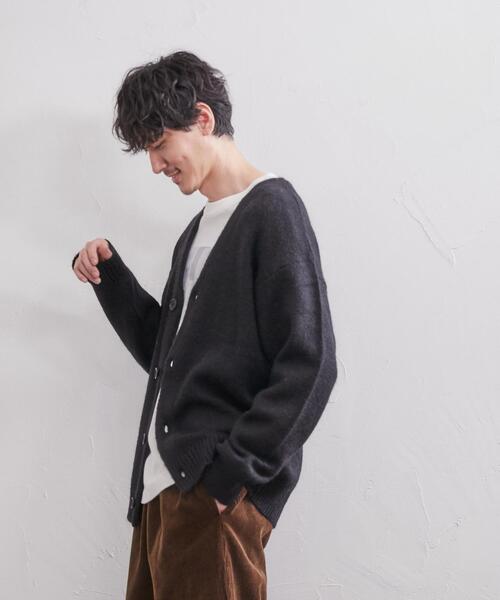 coen（コーエン）の「[洗える]シャギーニットカーディガン（カーディガン/ボレロ・メンズ・ダークブラウン/グレー/コバルトブルー/ライム/ブラック/イエロー・MEDIUM/LARGE/X-LARGE/SMALL）」の18枚目の写真