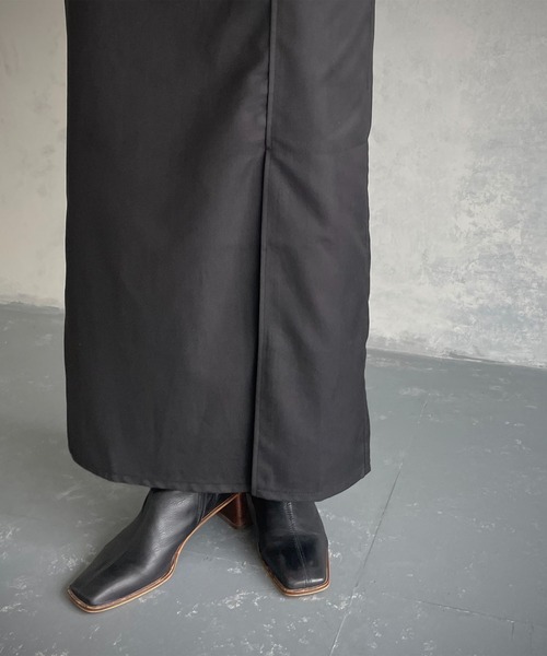 &g'aime（アンジェム）の「【&g’aime】カーブ切り替えツイルタイトスカート（スカート・レディース・ブラック/チャコールグレー・FREE）」の14枚目の写真