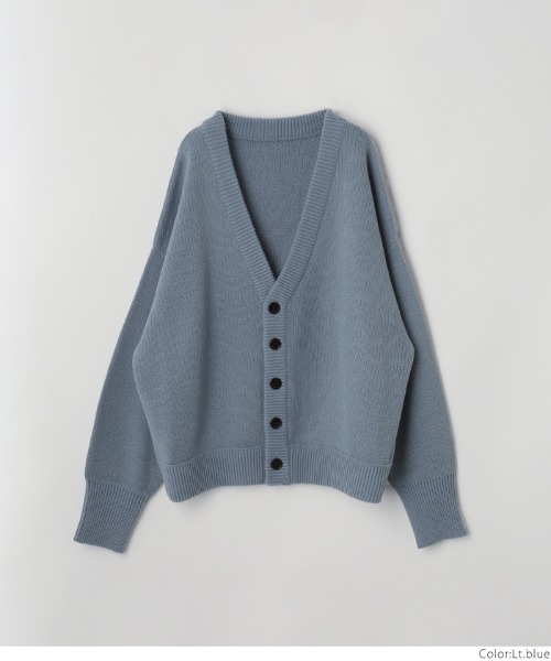 coca（coca）（コカ）の「【WEB限定セール】メンズ両畦編みオーバーカーディガン（カーディガン/ボレロ・メンズ・マスタード/グリーン/ブラウン/ブラック/ターコイズブルー/ダークベージュ/ベージュ/オレンジ/ライトブルー/チャコールグレー・M/L/XL）」の7枚目の写真