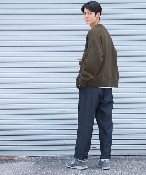 coca（coca）（コカ）の「【WEB限定セール】メンズ両畦編みオーバーカーディガン（カーディガン/ボレロ・メンズ・マスタード/グリーン/ブラウン/ブラック/ターコイズブルー/ダークベージュ/ベージュ/オレンジ/ライトブルー/チャコールグレー・M/L/XL）」の18枚目の写真