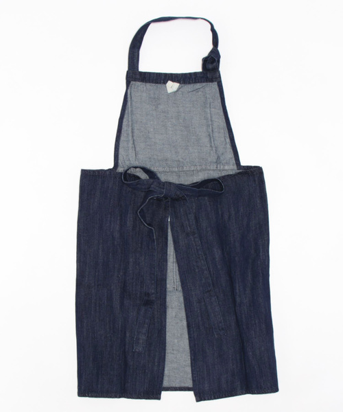 salle de bal（サルデバル）の「teint / テイント  コットンリネン デニム カフェ エプロン TE 015D DLW（エプロン・レディース・ネイビー/ホワイト・FREE）」の3枚目の写真