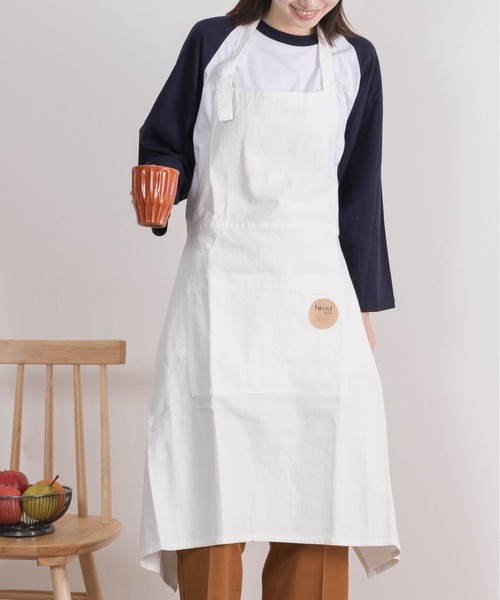 salle de bal（サルデバル）の「teint / テイント  コットンリネン デニム カフェ エプロン TE 015D DLW（エプロン・レディース・ネイビー/ホワイト・FREE）」の11枚目の写真